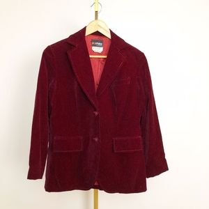 Vintage Rrrruss Red Velvet Blazer
